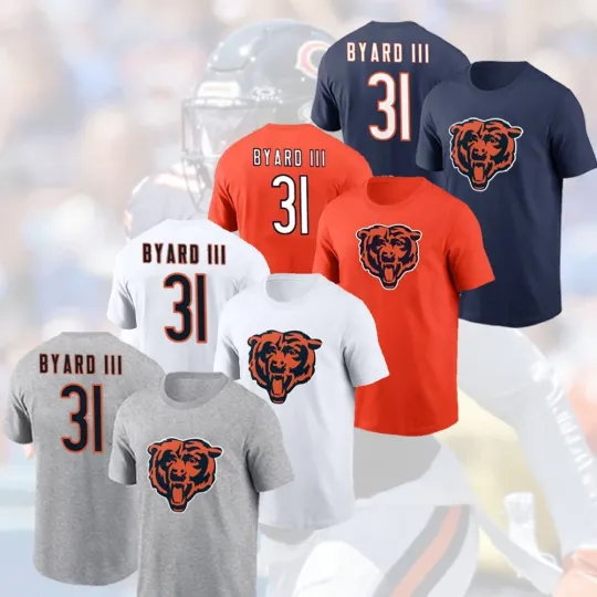Discover HOT! Kevin Byard III #31 Chicago Bears Team Name and Number Full size S-5Xl