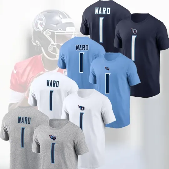 Discover HOT 2025! Cameron Ward #1 Tennessee Ti.tans 2025 Player Name & Number FOR FANS