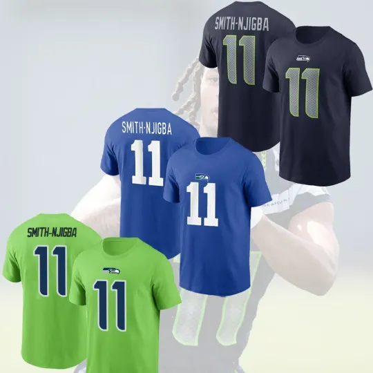 Discover NEW! Jaxon Smith-Njigba #11 Seattle Name and Number Player Tee 2025 Gift For Fan