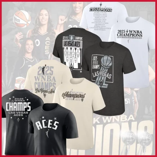Discover Las Vegas Aces 2025 Women's National Basketball Finals Champions Both Side Fans