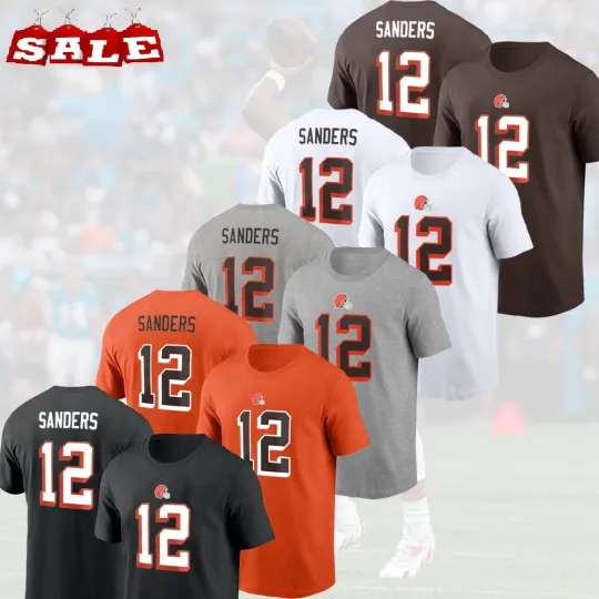 Discover Shedeur Sanders #12 Cleveland Browns 2025 Football Player Name & Number FastShip