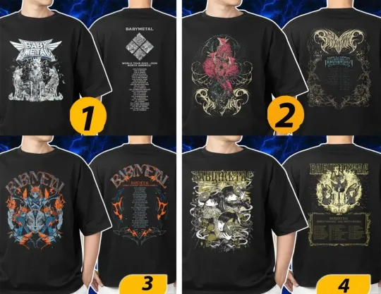 NEW Babymetal World Tour 2025-2026 North American With Tour Dates Shirt S-3XL