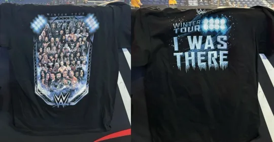 New Wrestling Entertainment Holiday WInter Tour 2025&2026-2 Sides Shirt