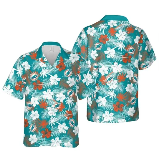 Discover Miami Football Dolphinss Team Hawaiian Shirt Unisex Adult