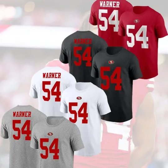 Discover Fred Warner #54 San Francisco Team Player 2025 Name and Number Fan Favorite