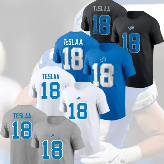 Discover Isaac TeSlaa #18 Detroit Player 2025 Name and Number Gift For Fans
