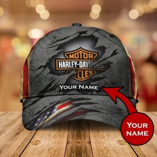 Discover Personalized Harley Motor Racing Davidson Cap Gift