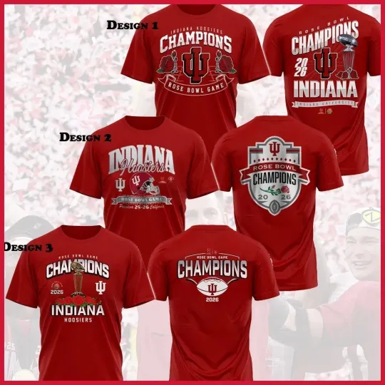 NEW! Indiana Hoosiers 2026 Rose Bowl Champions All Design For Fans S-5XL Reprint