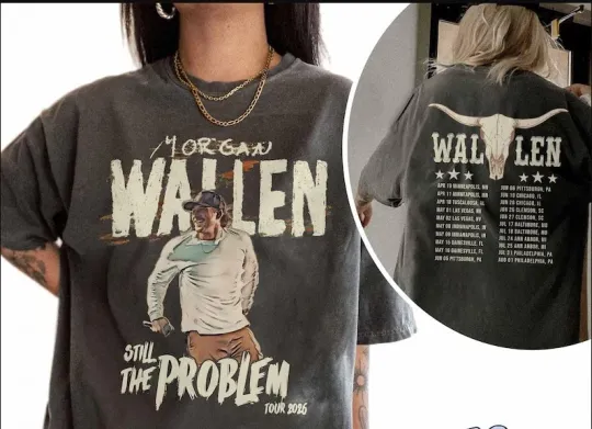 Discover Wallen Western Still The Problem Tour 2026  reprint unisex shirt  AN65088