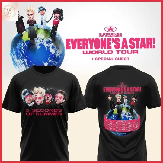 Discover 5 Seconds Of Summer Everyone’s A Star World Tour 2026 Shirt Gift For Men Women