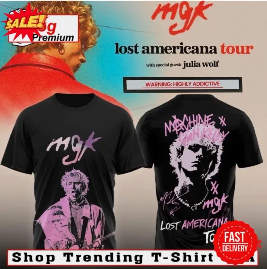Discover Machine Gunn Kelly Lost American Tour 2025-2026 Music Shirt 3D