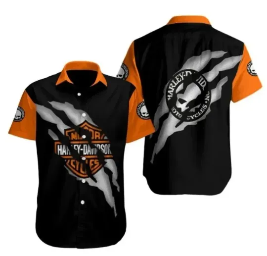 Discover Harley Motor Racing Davidson Casual Button Down Shirt
