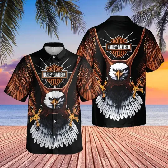Discover Harley Motor Racing Davidson Casual Button Down Shirt