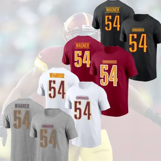 Discover Bobby Wagner #54 Washington Player Team 2025 Name and Number For Fans Size S-5XL