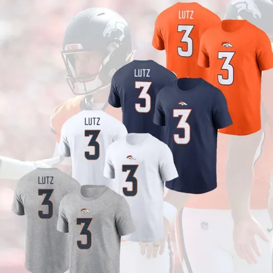 Discover Wil Lutz #3 Denver Football Team 2025 Name & Number Gift For Fan