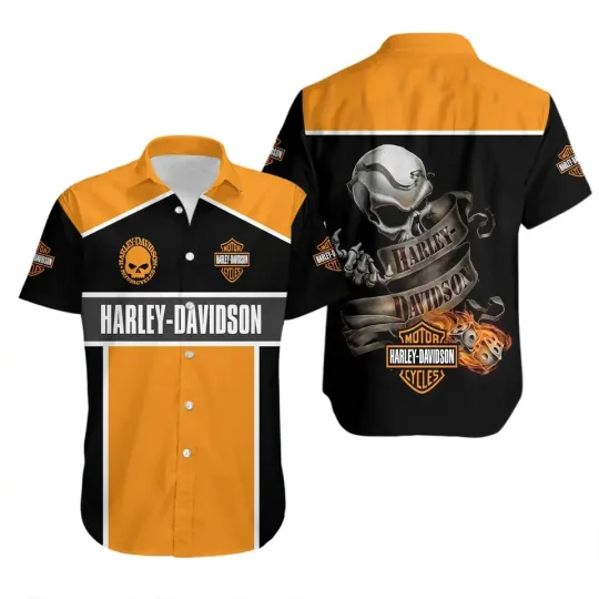 Discover Harley Motor Racing Davidson Casual Button Down Shirt