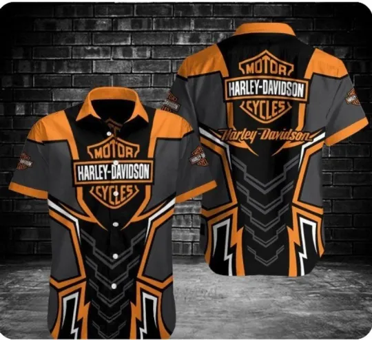 Discover Harley Motor Racing Davidson Casual Button Down Shirt
