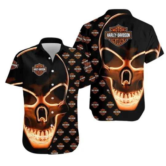 Discover Harley Motor Racing Davidson Casual Button Down Shirt