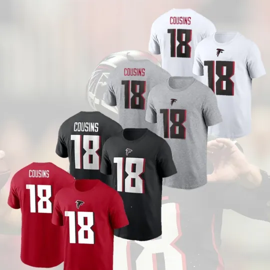 Kirk Cousins #18 Atlanta Football Name and Number Player Special For Fan