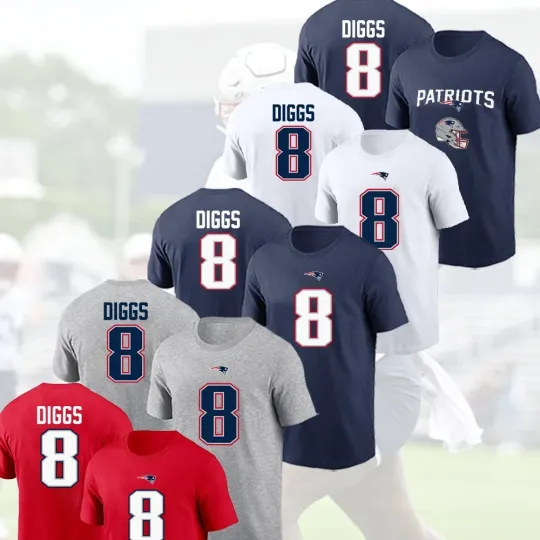 Discover MUSTHAVE! Stefon Diggs #8 New England Patri.ots 2025 Player Name & Number