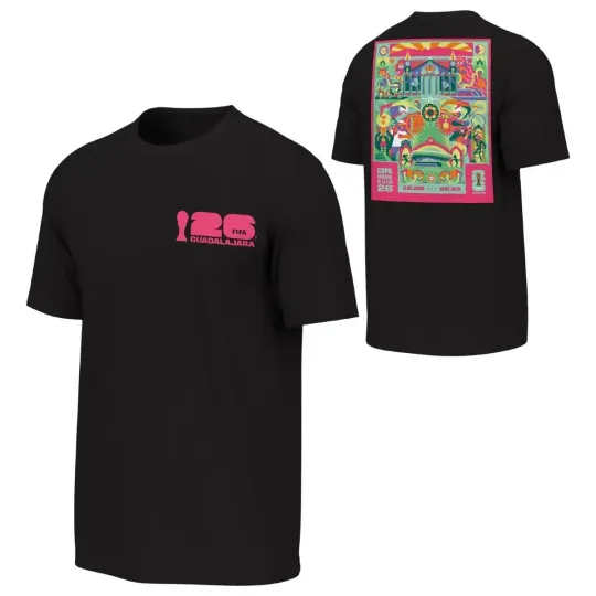 Discover 2026 World Cup Guadalajara Poster T-Shirt, Black
