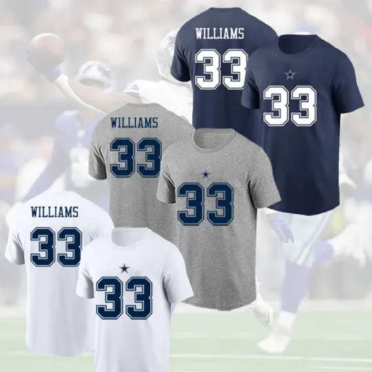 Discover HOT 2025 ! Javonte Williams #33 Dallas Cowboys  Name & Number Gift For Fan