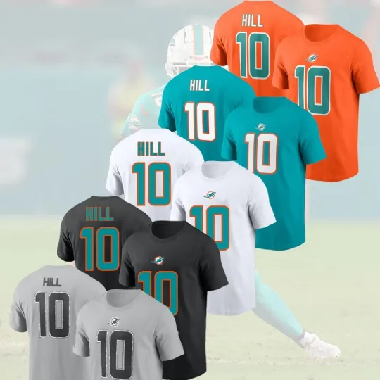 Discover HOT NEW! Tyreek Hill #10 Miami Name and Number Player 2025 Gift For Fan