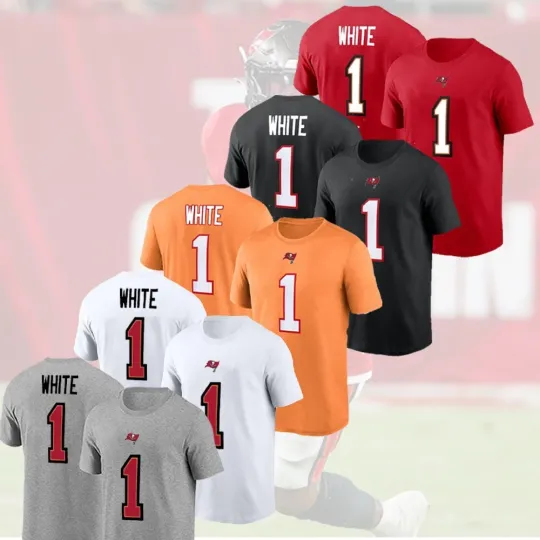 Discover Rachaad White #1 Tampa Bay Team 2025 Name and Number Fan Gear Team Apparel