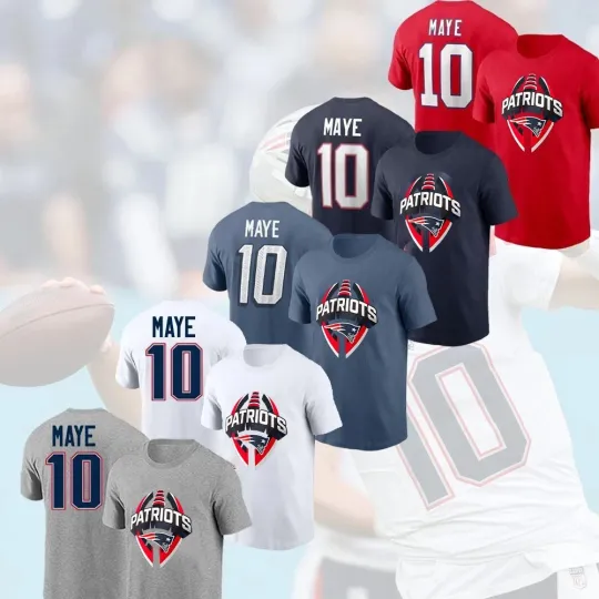Discover HOT! Drake Maye #10 New England Patriots Icon Name and Number Gift For Fans