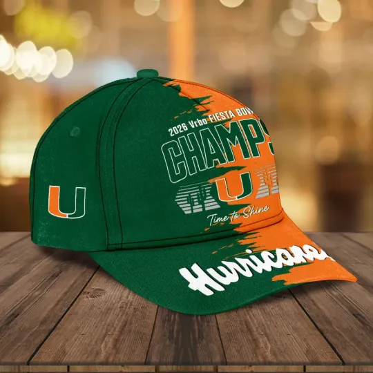 Discover Hurricanes Football 2026 Fiesta Bowl Champions Cap
