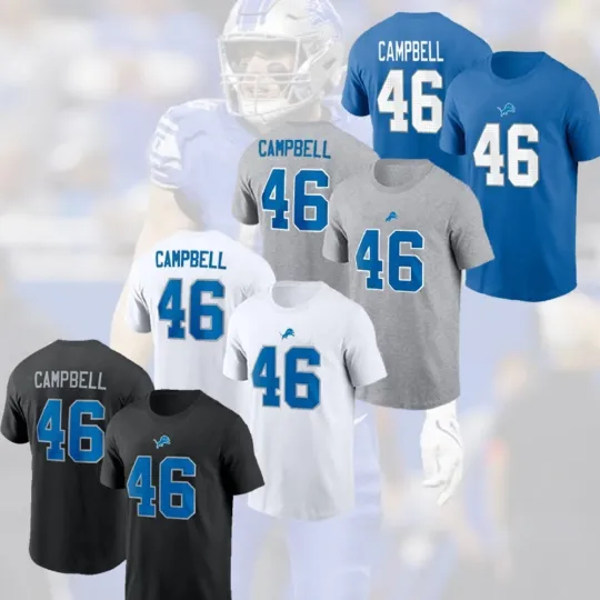 Discover SALE! Jack Campbell #46 Detroit Football Team Name and Number  Special For Fan