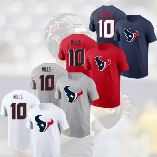 Discover Davis Mills #10 Houston Football Icon Team 2025 Name & Number Gift For Fan