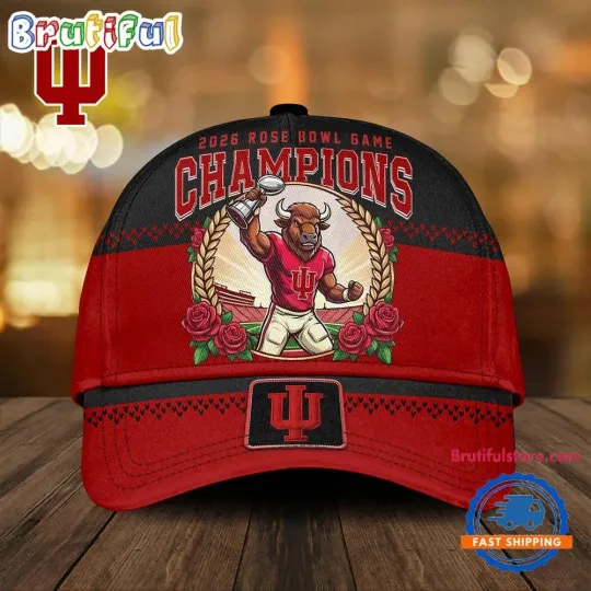 Discover Indiana Hoosiers Chick-fil-A Peach Bowl 2025-2026 Champions Baseball Cap