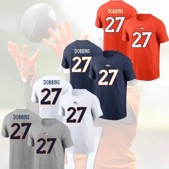 Discover J.K. Dobbins #27 Denver Name and Number Player 2025 Gift For Fan