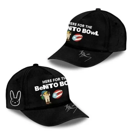 Discover Bunny Here For The Benito Bowl 2025 2026 Baseball Cap