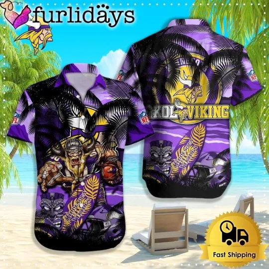 Discover Minnesota Football Vikingss Team Hawaiian Shirt Unisex