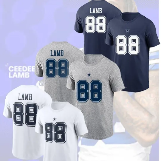 CeeDee Lamb #88 Dallas Football Player 2025 Name & Number Fan Apparel Gift