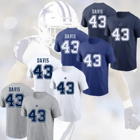 Discover Malik Davis #43 Dallas Football Name & Number Gift For Fan