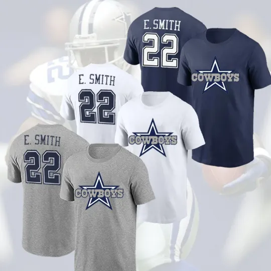 Discover Emmitt Smith #22 Dallas Football 2025 Player Name & Number For Fan
