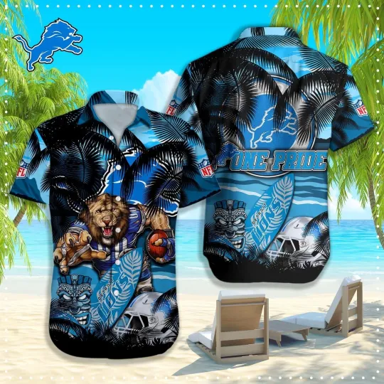Discover Detroit Football Lionss Team Hawaiian Shirt Unisex