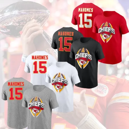 Discover Patrick Mahomes #15 Kansas City Football Icon Name & Number Gift For Fan