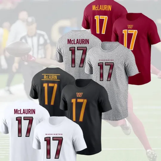 Discover Terry Mclaurin #17  Washington Com*manders Name & Number FOR FANS