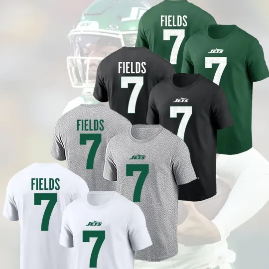 Discover Justin Fields #7 New York Name & Number Fan Apparel Gift