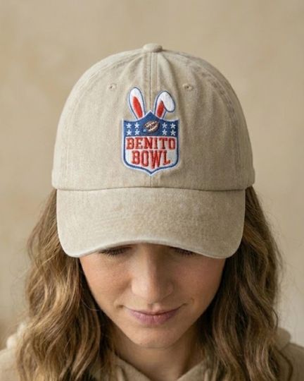 Benito Bowl Fan Cap, Team Benito Embroidered Washed Denim Baseball Cap, Puerto Rico Football Dad Hat, Bunny Fans Gift, Boricua Pride
