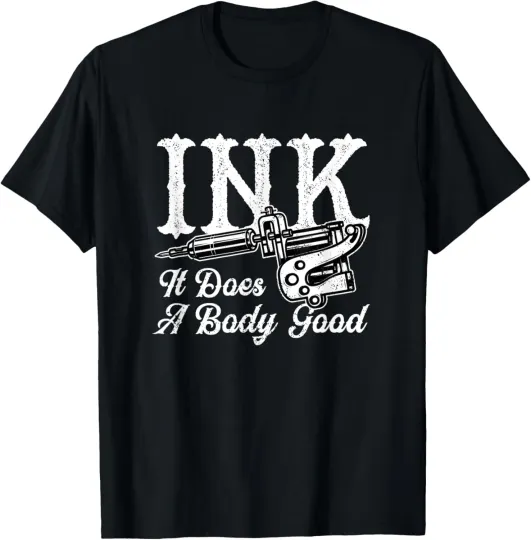 Discover Cool Tattoo Artist Gun Inked Master Art Fun Tattooist Saying T-Shirt