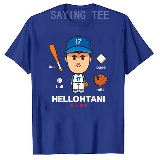 Discover Shohei Ohtani Los Angeles Baseball HellOhtani MLBPA T-Shirt Cute Baseball Lover Graphic Tee Short Sleeve Top Lovely Novelty Gift