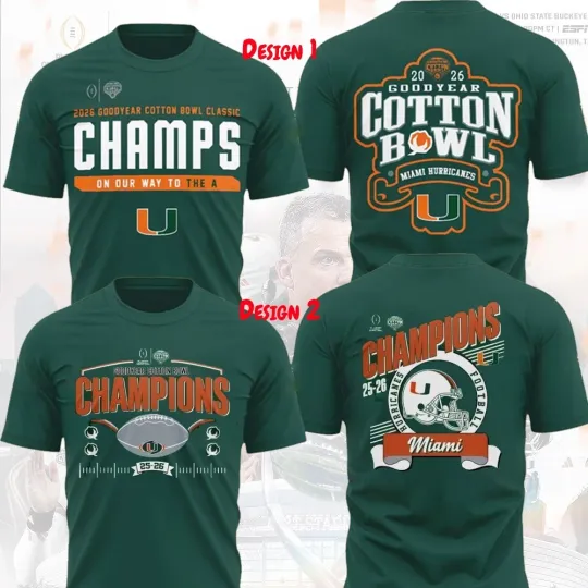 Discover Miami 2025 Cotton Bowl Champions Both Side For Fans S-5XL
