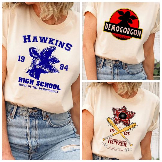 Discover Hawskin Demogorgon Casual T Shirt Tee Women Fashion 2025 Unisex Manga Top Girl T-shirt Anime Clothes