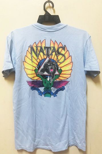Discover VINTAGE STEDMAN 80s SANTA MONICA AIRLINES NATAS KAUPAS SKATEBOARD T-SHIRT ZORLAC long sleeves
