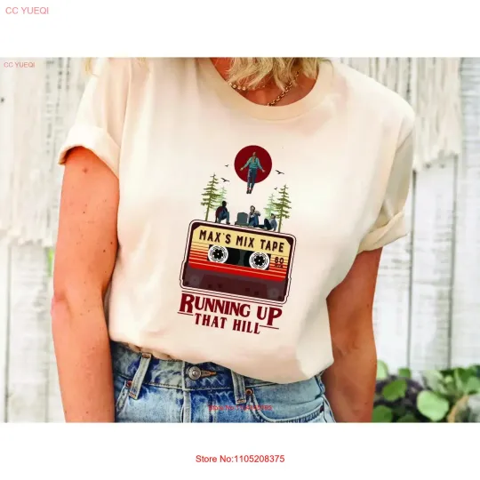 Discover Running Up That Hill T Shirt Stranger SweaT Movie Fan Max Mayfield The Upside Down vintage Washed designer clothes homme